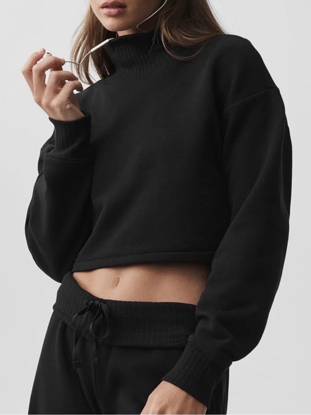 ALO Cropped Serenity Coverup Turtleneck — Size XS